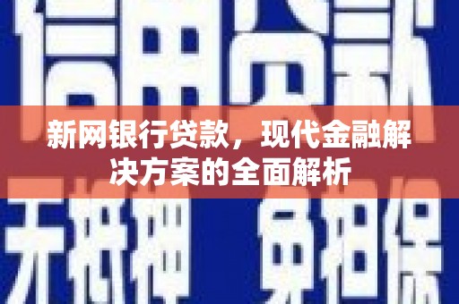 北塘新网银行贷款，现代金融解决方案的全面解析